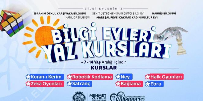 Bilgi Evleri Yaz Kurslarıyla Çocukları Bekliyor!