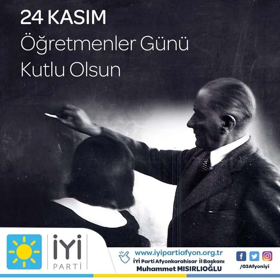 İYİ PARTİ Afyonkarahisar İl Başkanlığı, Öğretmenler Günü'nde öğretmenleri kutladı