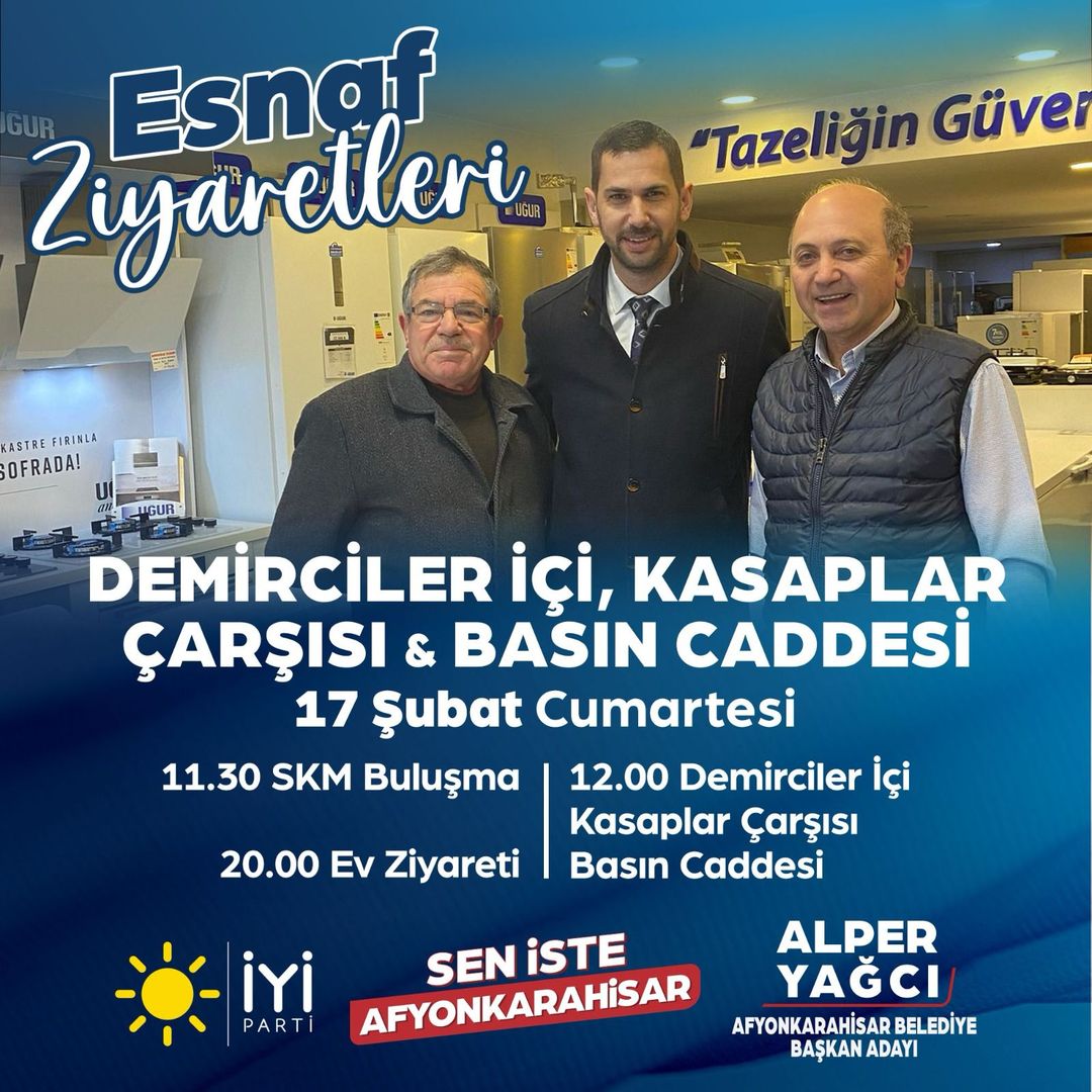 İYİ Parti Adayı Alper Yağcı, Afyonkarahisar'da Hızlı Bir Şekilde Seçim Çalışmalarına Başladı