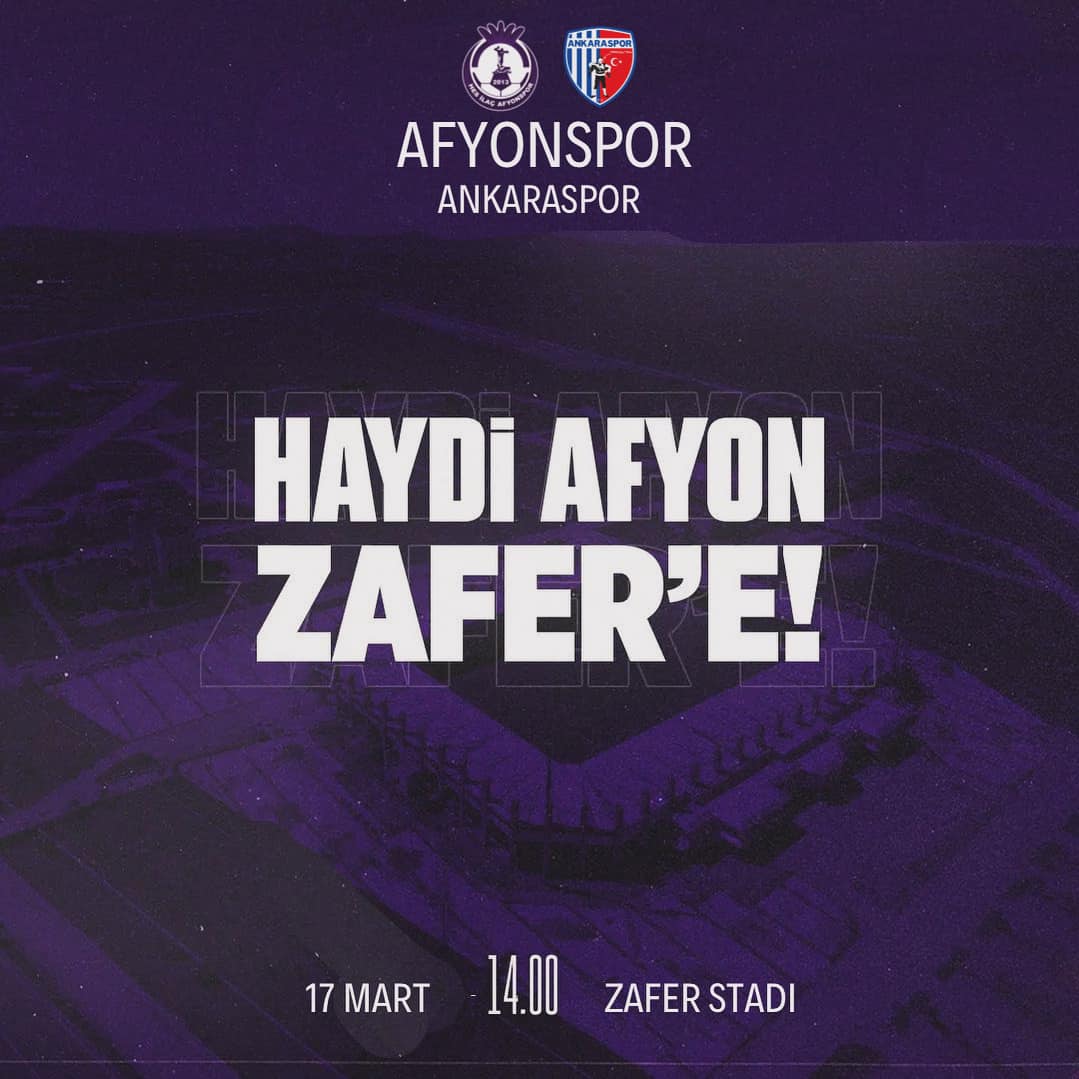 Afyonspor, Ankaraspor maçının biletlerini ücretsiz karşılayacak