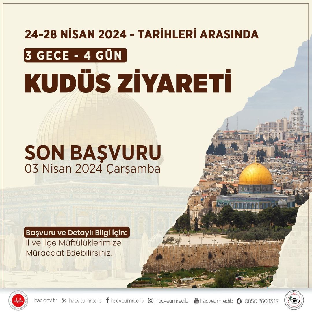 # Diyanet İşleri Başkanlığı Kudüs ziyareti başvurularını açıkladı