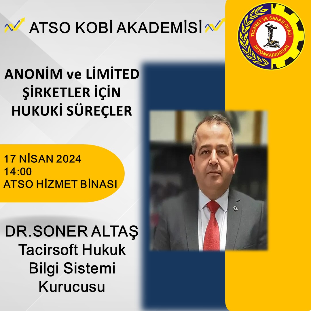 Afyonkarahisar Ticaret ve Sanayi Odası, KOBİ Akademisi eğitim takvimine 