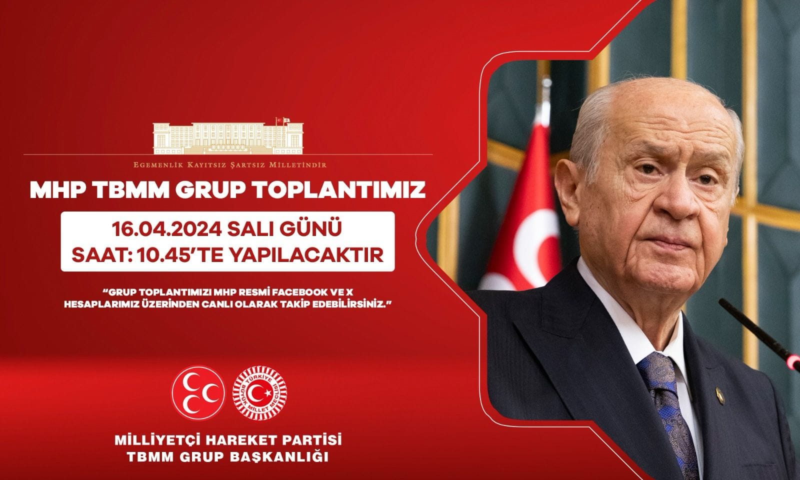 MHP, TBMM'de Haftalık Grup Toplantısı Düzenleyecek