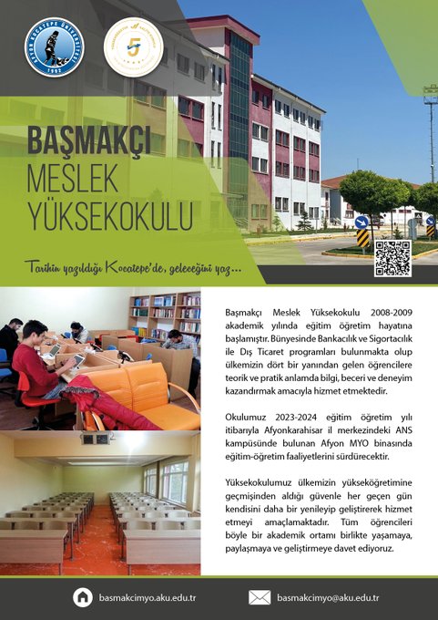 Afyon Kocatepe Üniversitesi Başmakçı Meslek Yüksekokulu Aday Öğrencileri Bekliyor