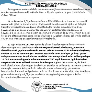 Denetimlerle Kaçak Balık Avcılığına Karşı Mücadele Sürüyor