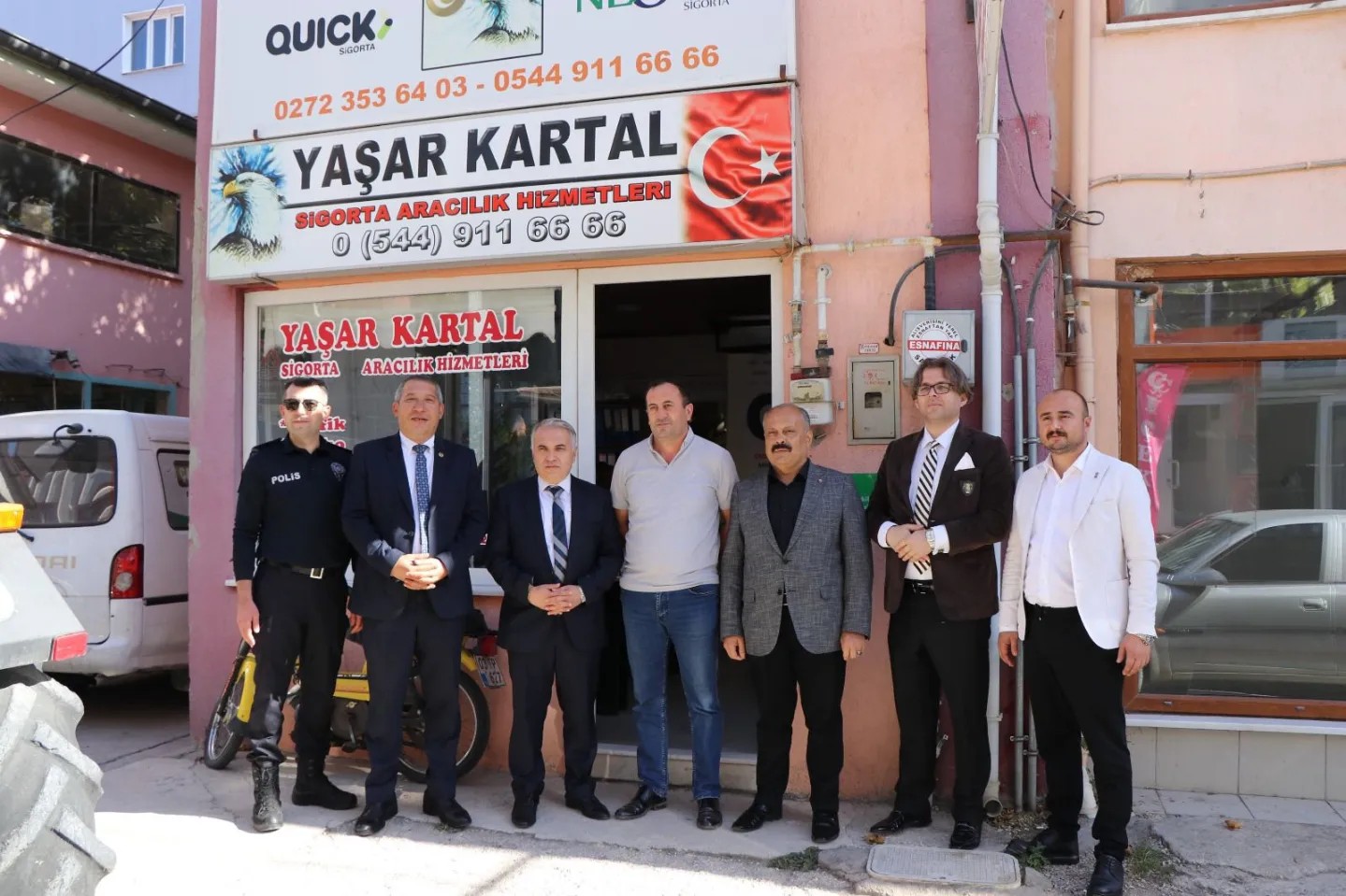 Kaymakam, Belediye Başkanı ve Ticaret Odası Başkanı Sigorta Şirketlerini Ziyaret Etti